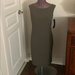 Emanuel Ungaro Olive Green Midi Sheath Dress